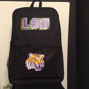 LSU Tigers Backpack Medium School College Travel Overnight Trip Carry on